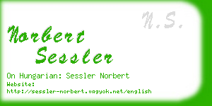 norbert sessler business card
